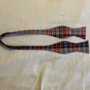 100% Silk Plaid Bowtie